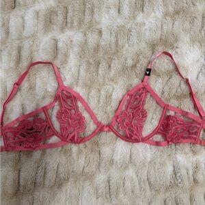 Victoria’s Secret Floral Lace Bralette in Pink